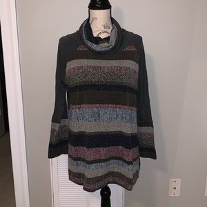 Egs by Eloges Charcoal & Pink Cowl Neck Tunic